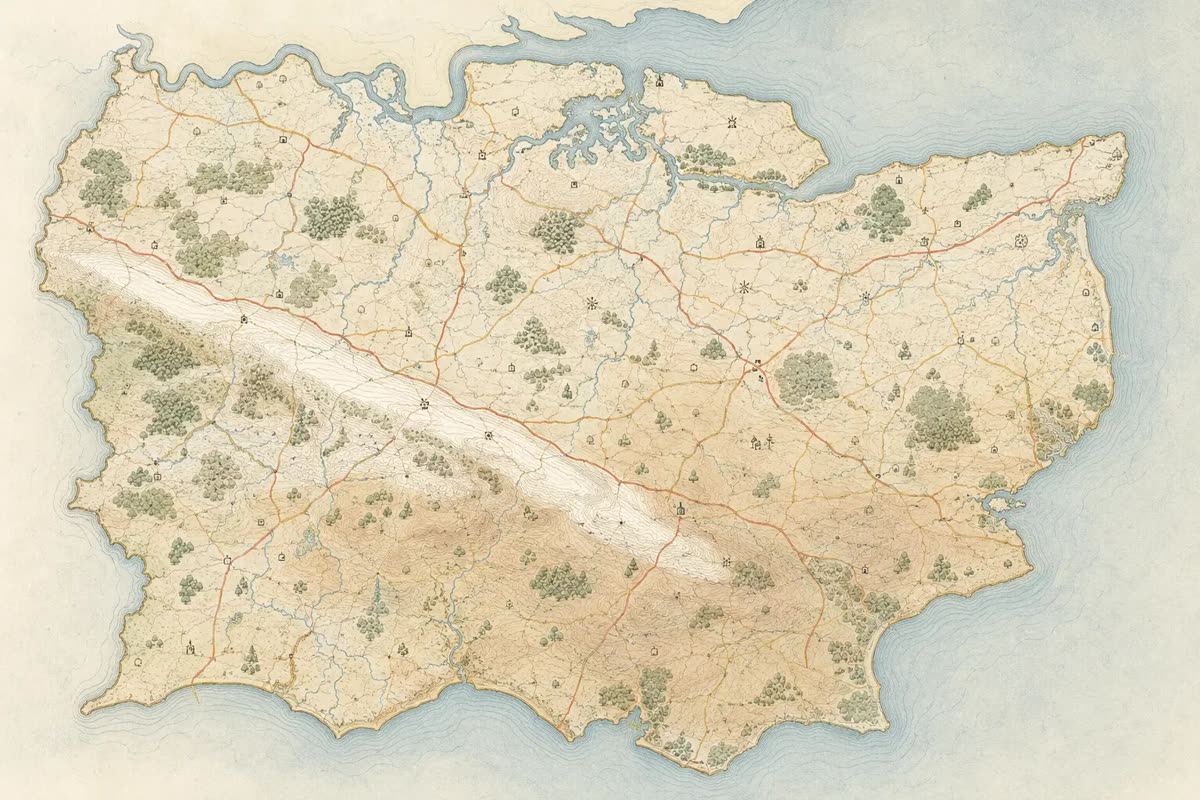Map of Kent